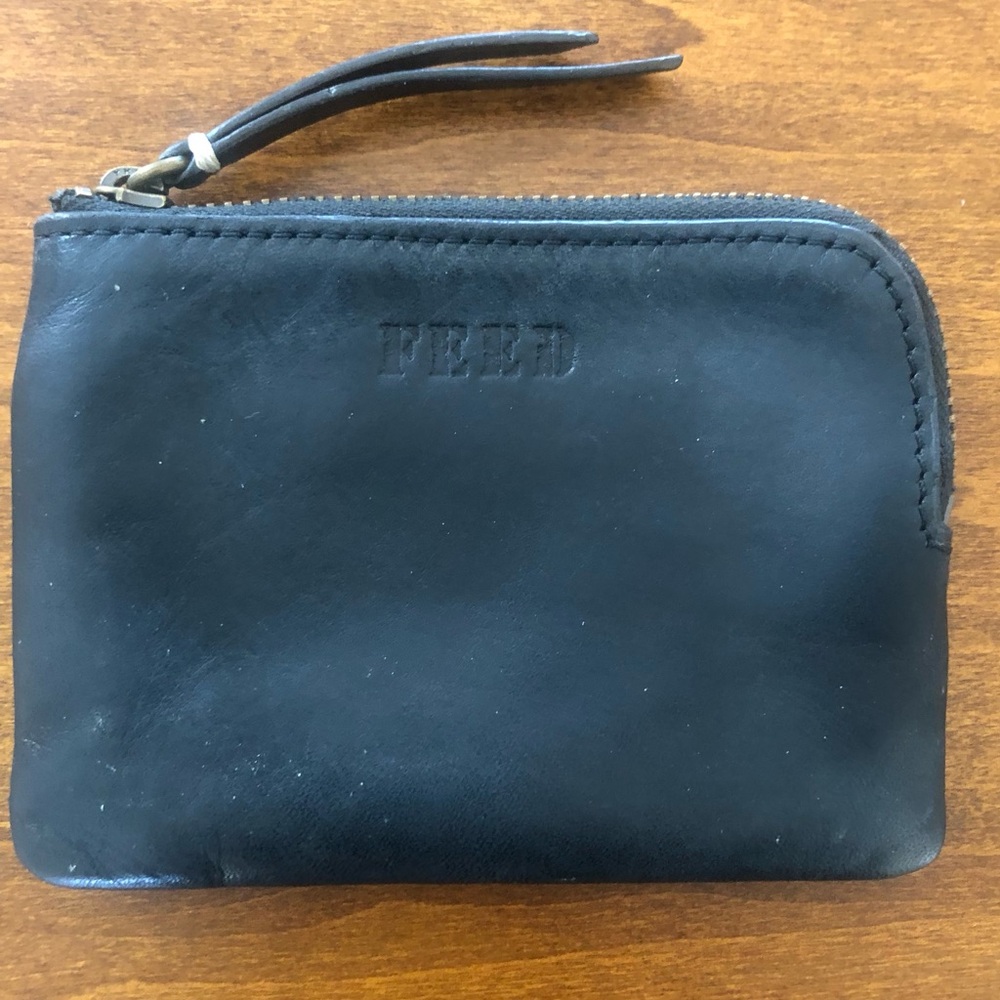 FEED - LEATHER MINI WALLET + BLACK
